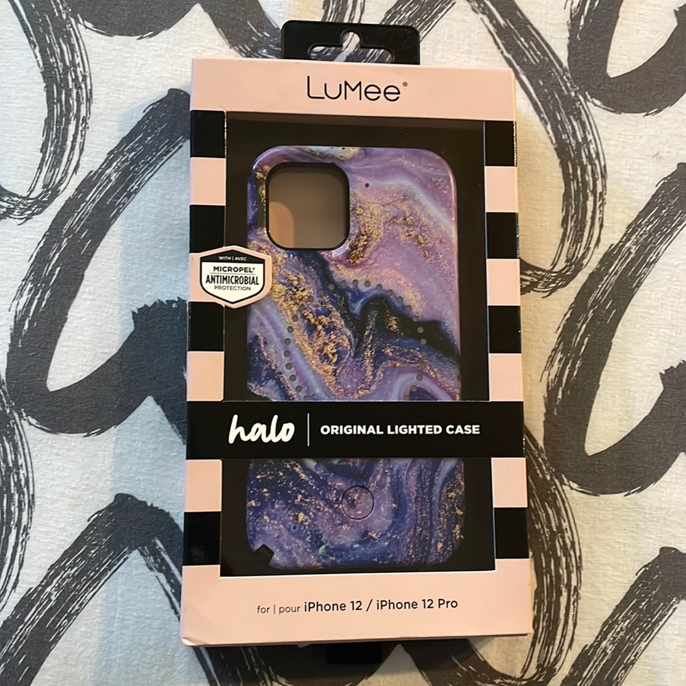 LuMee purple marble iphone12/pro Case